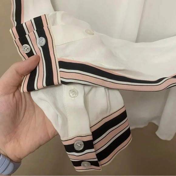 Reiss Calla Color Blocked Blouse Size 2 NWT - Picture 10 of 15